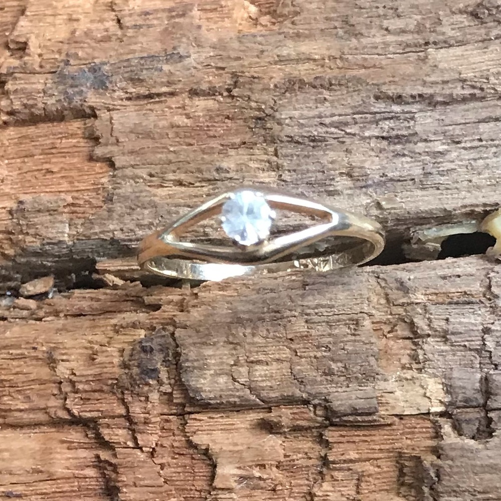 Tiny Minimalist 14k Plumb Gold Ring